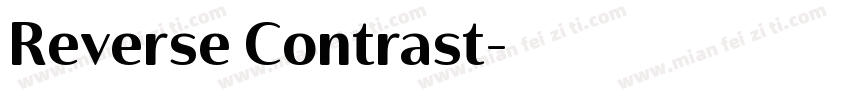 Reverse Contrast字体转换